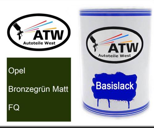 Opel, Bronzegrün Matt, FQ: 500ml Lackdose, von ATW Autoteile West.